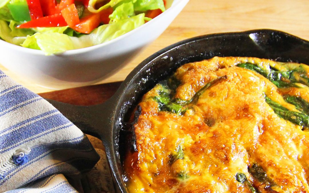 Ham, Cheese and Spinach Frittata