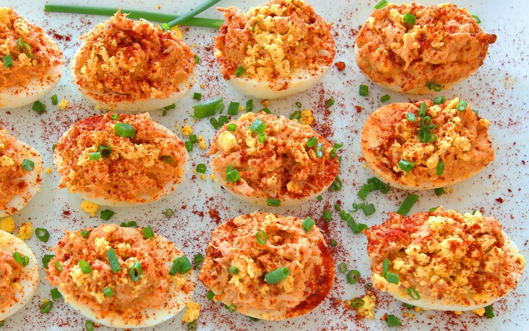 Spanish Style Deviled Eggs, Rellenos de Atún