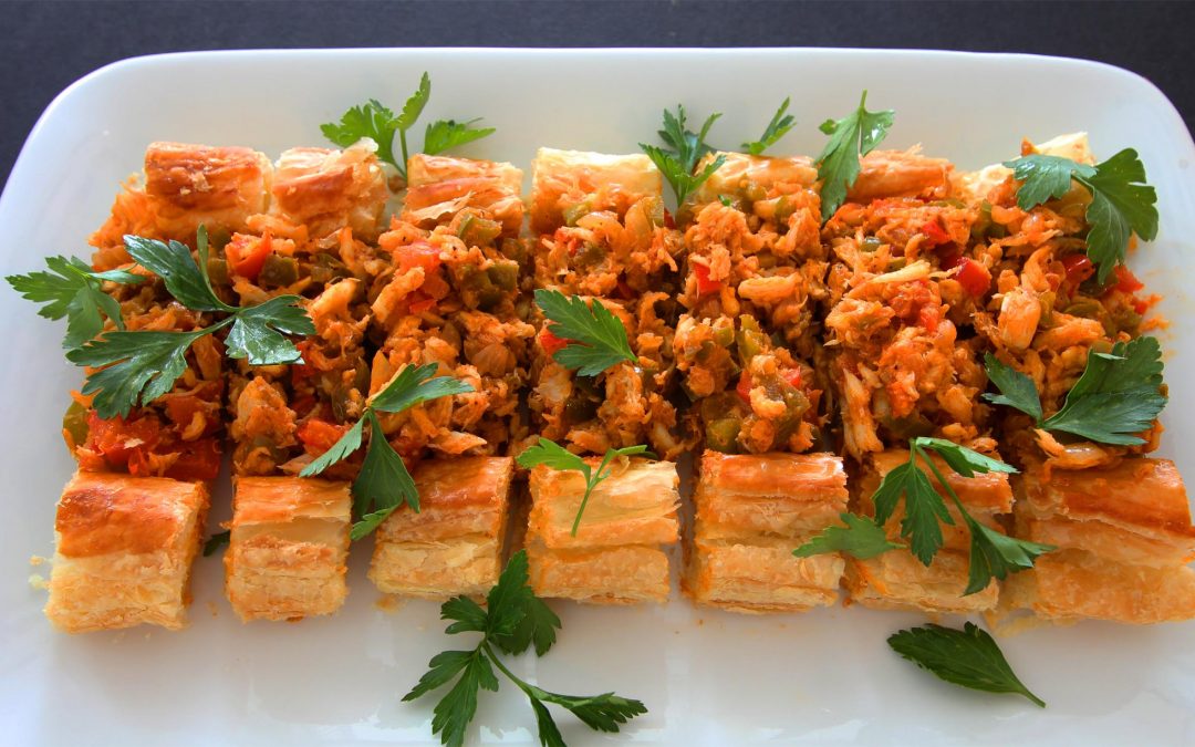 Open-Faced Crab Empanadas