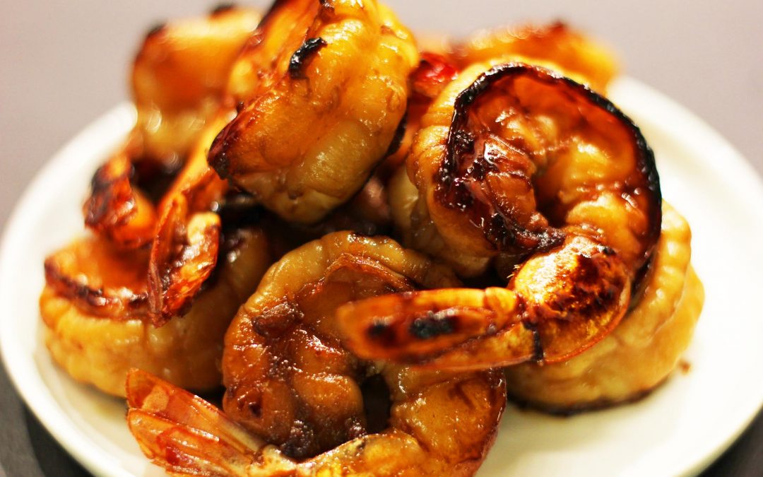Bourbon Honey Glazed Shrimp