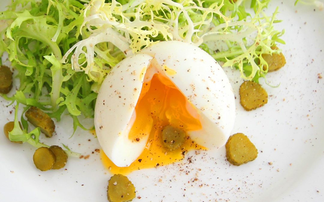 Frisee Salad with Perfect Soft Boiled Eggs