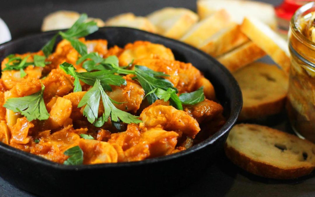 Spanish Creamy Butter Bean and Tomato Tapas