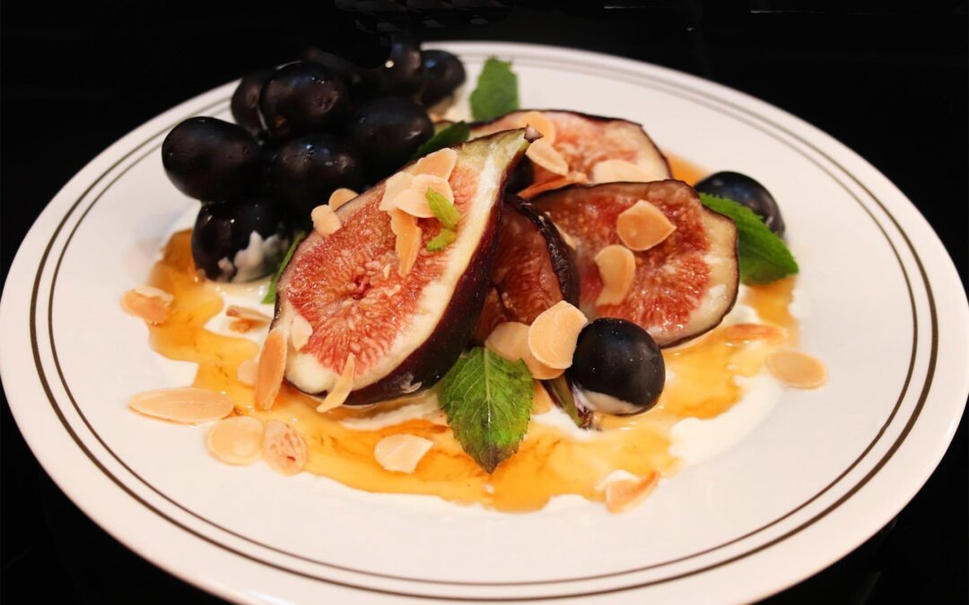 Honey Roasted Figs, Crème Fraîche and Limoncello