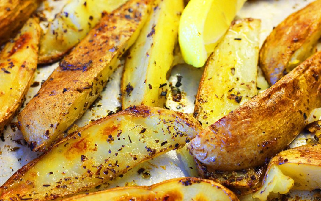 Lemon and Garlic Roasted Greek Potatoes