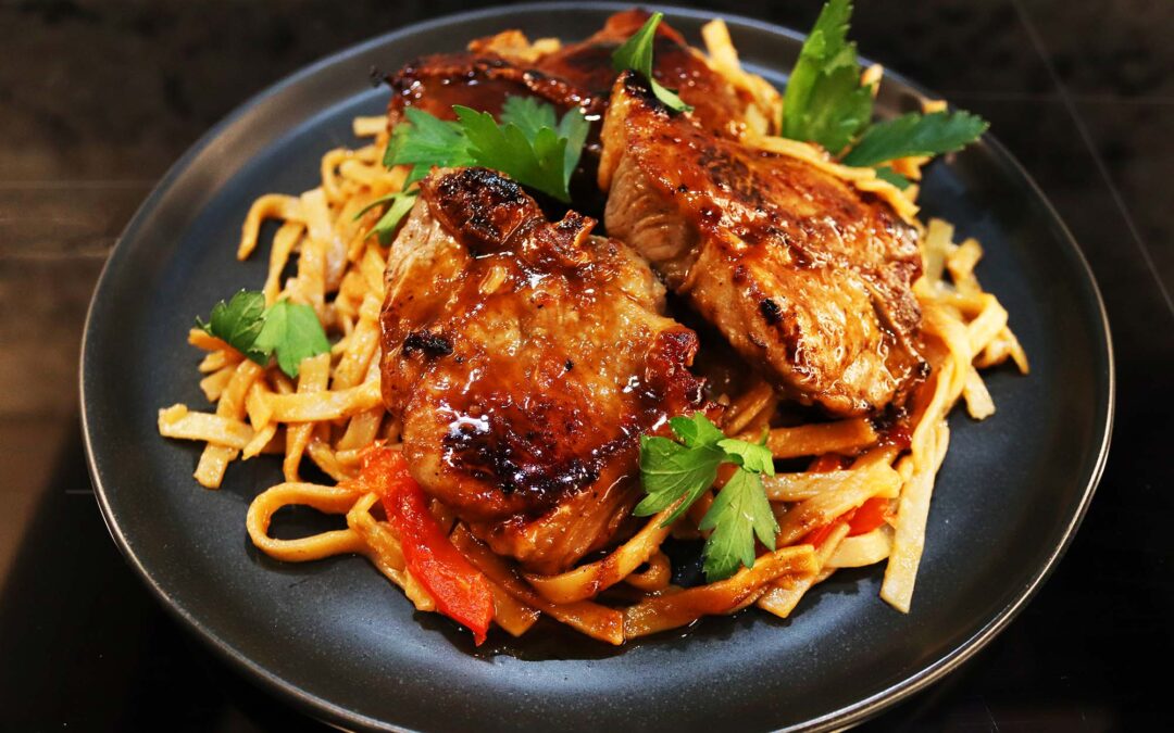 Char Sui Lamb with Chinese Egg Noodles